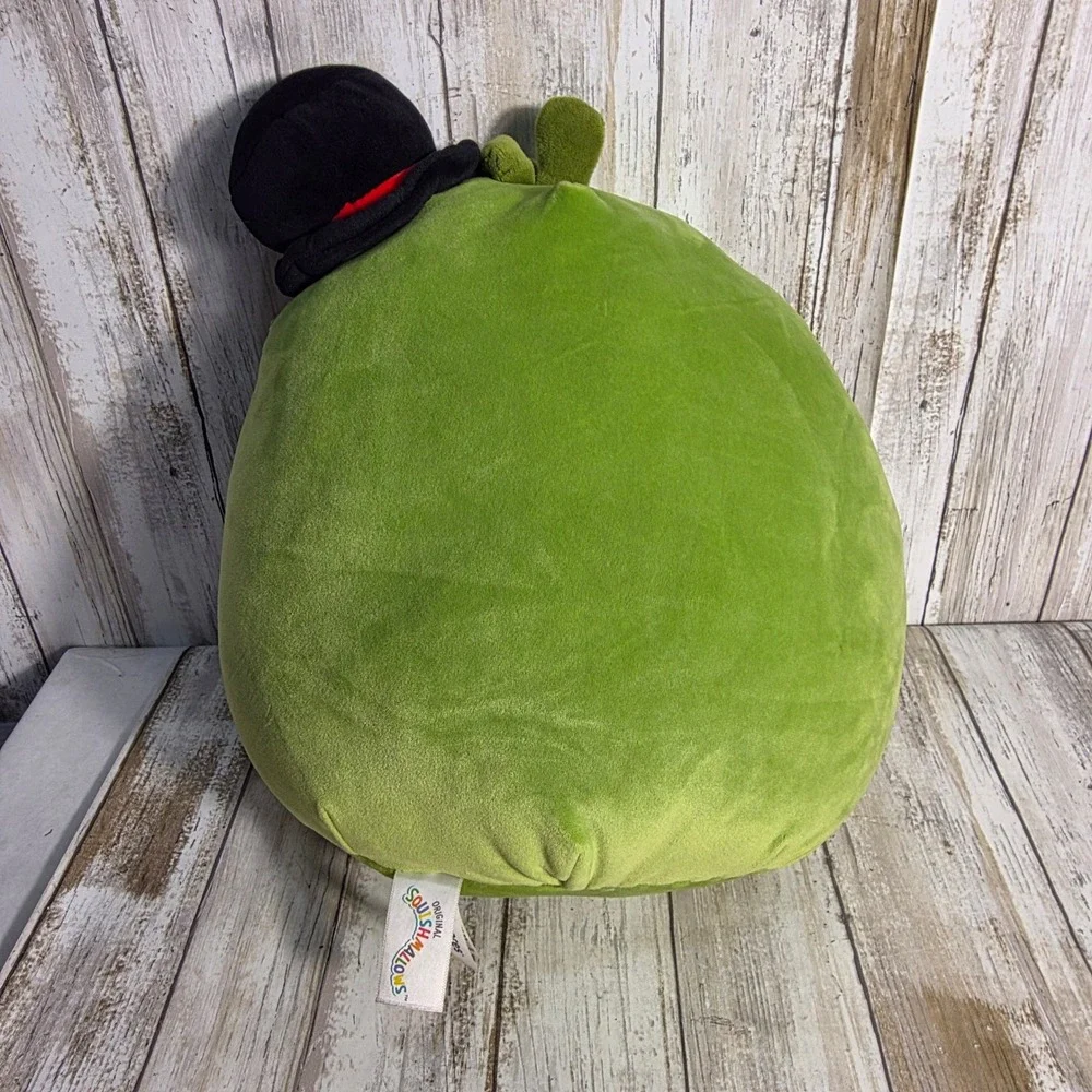 Squishmallows Charles the Pickle 14 Inch Plush Hat Mustache Heart Monocle Green